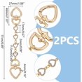 thumbnail image 3 of 2Pcs 6.69 inch Purse Extender Chains Golden Chain Purse Strap Extension Replacement for Handbags Heart Crystal Rhinestone Purse Chains for Purse Bag Making Supplies Accessories, 3 of 6