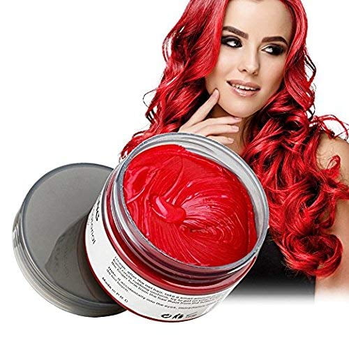 Natural Red Hair Wax Efly 4 23 Oz Disposable Diy Hairstyle Colors Hair Mud Cream Ash Fashion Hair Style Wax For Party Cosplay Easy To Clean Red Walmart Com