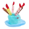 thumbnail image 2 of BRIGHTFUFU Adorable sombrero de fiesta de feliz cumpleaños para mascota, gato, perro, con pastel y 5 velas coloridas, accesorio para disfraz de Cosplay, tocado (azul), 2 of 8