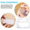 thumbnail image 2 of Plastic Label Holders Price Tag Ticket Hanger Clips With Easy Button Design Lock Closure For Basket, 2 of 4