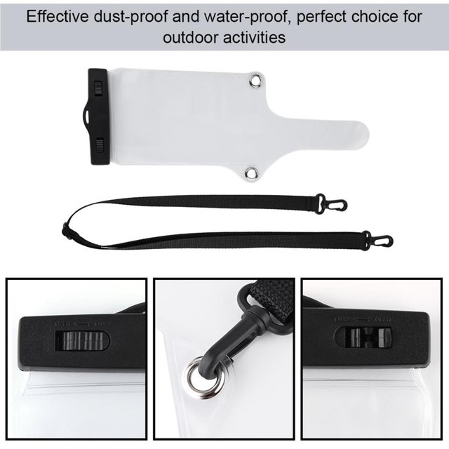 Walkie Talkie Bolsa Transparente Bolsa Impermeable Clip Cordón Funda Protectora Vogacara EL008345-00
