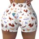 thumbnail image 2 of Fotbe Farm Birds Goose Shorts Sin Costuras – Shorts Deportivos de Cintura Alta para Mujer, Elásticos para Gimnasio, Yoga, Running o Ciclismo-Small, 2 of 8