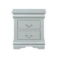 thumbnail image 6 of Hassch Wooden Nightstand with 2 Storage Drawers Vintage Accent Bedside Table for Bedroom Living Room, Silver, 6 of 8