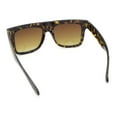 thumbnail image 4 of Hipster Flat Top Horn Rim Thick Plastic Rectangular Sunglasses Tortoise - Brown, 4 of 4