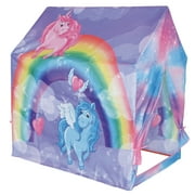 POCO DIVO Unicorn Paradise Princess Castle, Girls Pegasus Bedroom Play Tent, Foldable Roomy Children Pony Playhouse