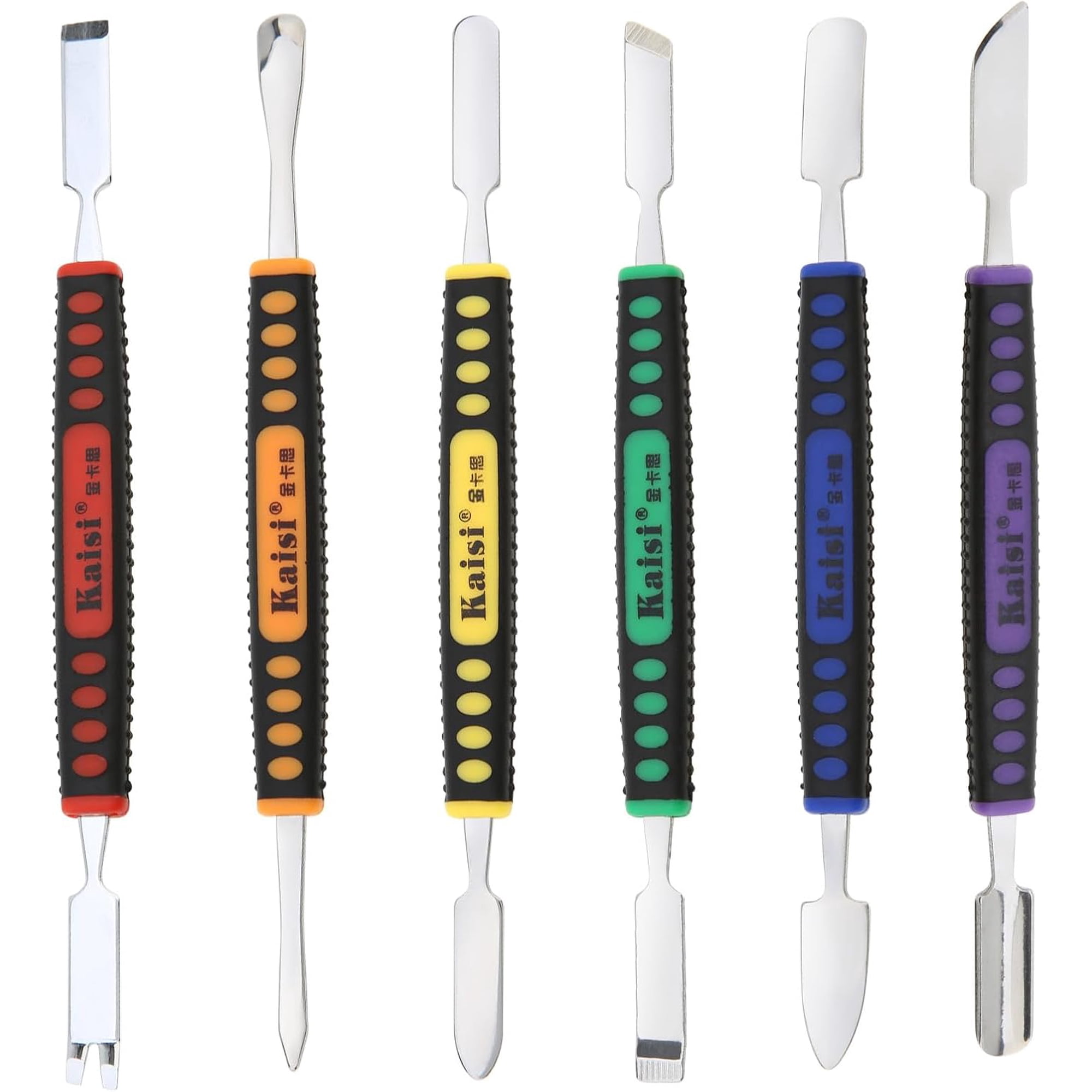 6pcs Dual Ends Metal Spudger Set, Professional Pry Opening Spudger, Prying Opening Repair Tool Kit for iPhone iPad iPod Mobile Phone Tablet Laptop Mp3 Watch