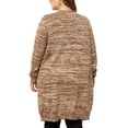 thumbnail image 3 of Agnes Orinda Plus Size Cardigan for Women Long Sleeve Open Front Knit Pockets Coat, 3 of 5