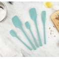 thumbnail image 3 of Tovolo 5-Piece Silicone Utensil Set (Light Aqua): Spatula, Spoonula, Jar Scraper, Mini Spatula, and Mini Spoonula, 3 of 6