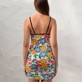 thumbnail image 4 of Ladies Elegant Sling Sleeveless Sexy Dress floral, 4 of 6