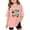 Pink, variant on Girls Casual Graphic Tee Loose Fit Short Sleeve Comfortable Blend Printed Top For Toddler Youth Oversized T-shirts Basic Cute Tees Crewneck Casual Tops