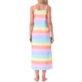 thumbnail image 3 of INSPIRAR CHIC Vestidos de Noche para Mujeres Sin Mangas con Tirantes Espagueti Cuello Redondo Vestido de Dormir Primavera Verano S Lluvias, 3 of 6