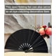 thumbnail image 5 of Abanico plegable GeGeya, grande, 33 cm, para fiestas de baile en línea, negro, 5 of 6