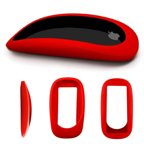 Protective Case for Apple Magic Mouse 1&2, Drop-Resistant, Wear-Resistant Mouse Accessories Silicone Cover (Red)