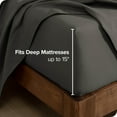 thumbnail image 3 of Bare Home 100% Cotton Flannel Fitted Sheet - Deep Pocket - King, Gray, 3 of 5
