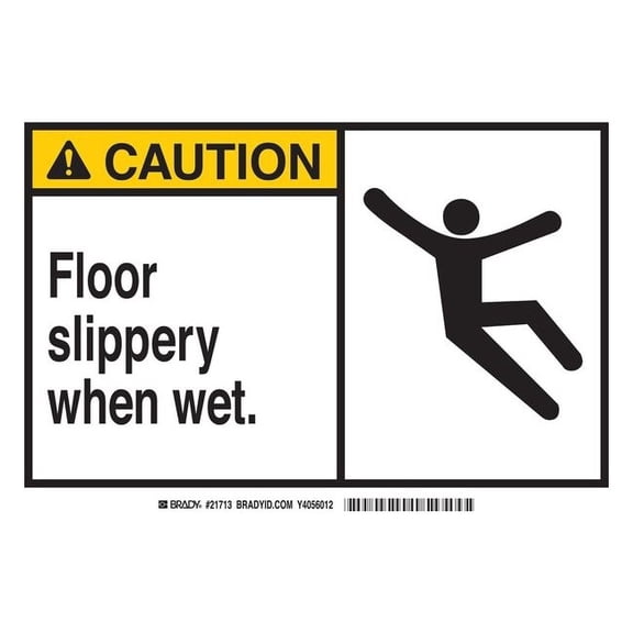 Brady Safety Sign Label,3-1/2 x 5,Self-Adhes., 83887 83887