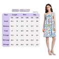 thumbnail image 4 of FORMRS Summer Dress for Women Loose U Neck Sleeveless Midi Beach Sundresses with Pockets, Blue Retro Pattern, 4 of 8