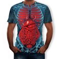 thumbnail image 1 of T-shirt Imprimé 3D Hip Hop d'Été pour Hommes Musculation Simulation Tatouage Muscle Manches Courtes Col Rond Grande Taille Tendance, 1 of 5