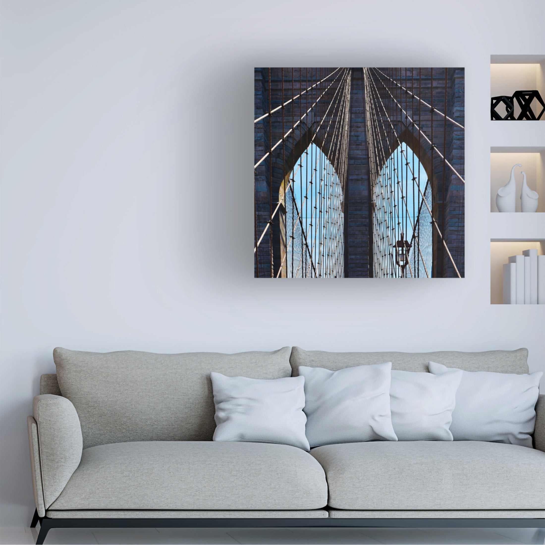 Trademark Fine Art Arnon Orbach Brooklyn Bridge New York Canvas Wall Art