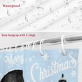 thumbnail image 6 of Light Blue Snowman Bathroom Shower Curtain Christmas Winter Wreath Snowflake Xmas Waterproof Washable Shower Curtains for Bathtub Bath Decor with Grommets and Hook 72 X 72 Inch, 6 of 8