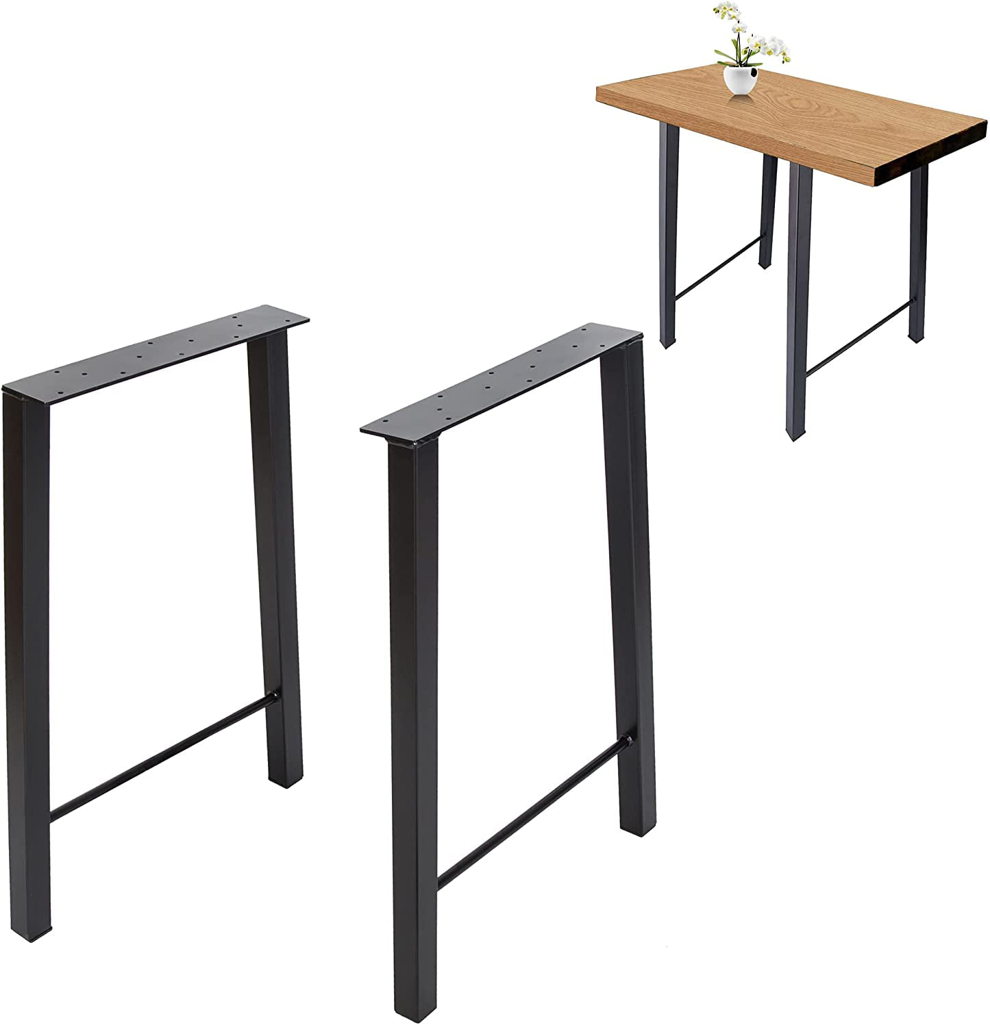 Bench 2PCS Industrial Steel Table Legs Furniture Stand for Dining/Bench/Office/Desk 