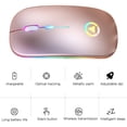 thumbnail image 4 of Wisewang Portable Wireless Silent Computer Mouse Rechargeable Mouse PC Laptop Accessories rose gold 1Set, 4 of 6