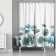 thumbnail image 2 of Creative Products Blue Painted Flowers 71x74 Shower Curtain, 2 of 2