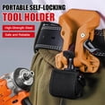 thumbnail image 4 of Heavy Duty Tool Belt Quick Clip Holder, Wear Resistant Adjustable Quick Release Power Tool Hanger, Multi Angle Waist Belt Drill Holster Clip for Construction Worker Daily Repair Power Tool Carry, 4 of 4