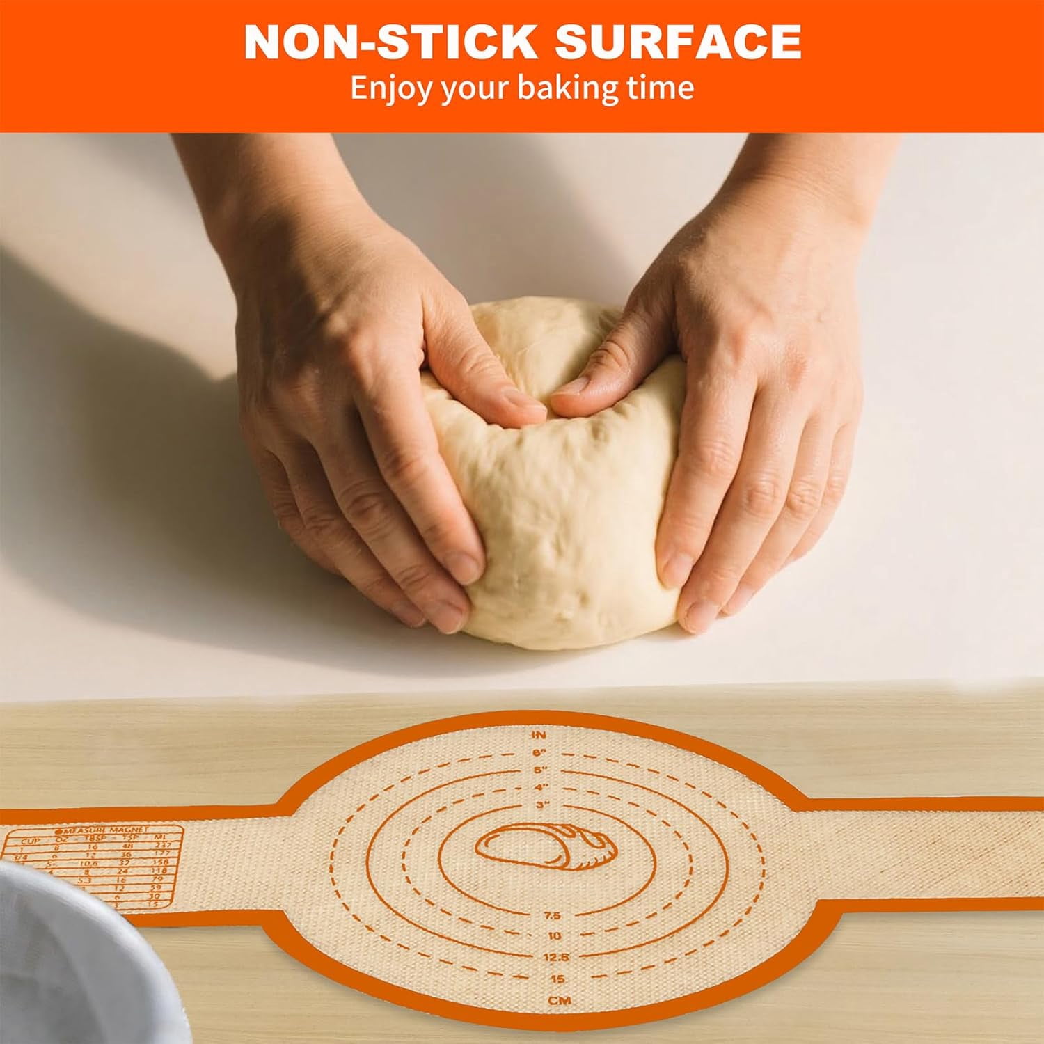 Silicone Bread Sling for Dutch Oven Liner, Non Stick, Reusable Silicone Baking Mat with Long Handles, Easy to Transfer Sourdough Bread