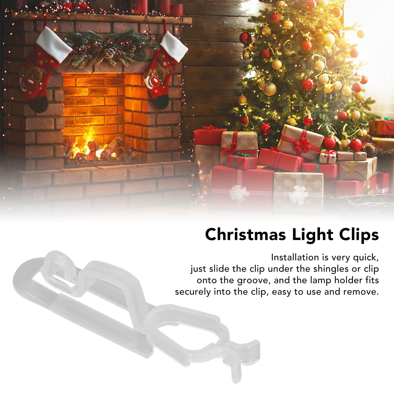 Christmas Light Clips, 60 Pcs Christmas Tree Decoration Outdoor Light