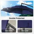 thumbnail image 5 of Mondawe 10ft Offset Cantilever Patio Umbrella,Patio Outdoor Market Umbrella UPF50+ UV Protection with Crank,Navy Blue, 5 of 7