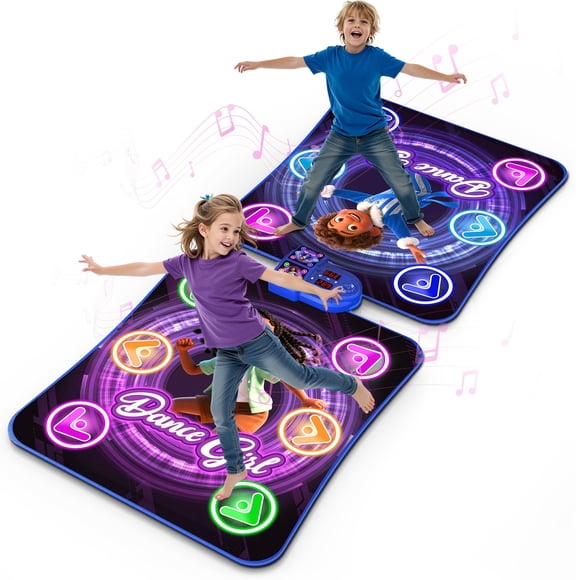 Alfombra de Baile ANNKIE con 12 Botones, 5 Modos, Juguete para Niños con 2 Jugadores