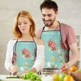 thumbnail image 4 of Women Men Adjustable Bib Apron with Pockets Pioneer Colorful Floral Cooking Kitchen Aprons, 4 of 7