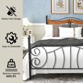 thumbnail image 4 of SYNGAR Black Iron Platform Bed Frame Queen Size with Vintage Headboard and Footboard, Metal Queen Bed Frame Mattress Foundation with 500LBS Load Capacity, Victoria Style, No Box Spring Required, 4 of 11