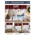 thumbnail image 6 of Merry Christmas Valances for Windows, 54 x 18in, Red Stripes Snowflakes Vintage Texture Rod Pocket Kitchen Valance Curtain Light Filtering Window Treatments for Living Room Bedroom, 1 Panel, 6 of 7