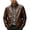 Brown #01, variant on Atkumj Mens Bomber Jacket Fashion Turn Down Collar Button Outdoor Faux Leather Jacket Casual Solid Color Fleece Lined Warm Jackets for Men XS
