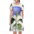 thumbnail image 1 of Balery Vintage Flower Vestidos sueltos de manga corta para mujer, vestidos de verano 2025, vestidos casuales de corte A con vuelo., 1 of 6