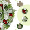thumbnail image 2 of Unique Bargains Flower Wreaths for Front Door Artificial Wreath with Berries Green Brown, 2 of 7