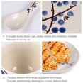 thumbnail image 5 of BESTOYARD Blue Ceramic Tableware Set with Plum Flower Design for Home Use Includes Bowl Plate Cup Dish Spoon Chopsticks 6 Pieces, 5 of 8