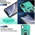 thumbnail image 5 of for iPhone XR Case with Screen Protector,Sliding Camera Cover,-Grade Cover with  Stand Phone Case 6.1" Turquoise, 5 of 14