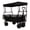 black, variant on Collapsible Wagon with Canopy & Net, 7" All-Terrain Wheels for Camping Garden
