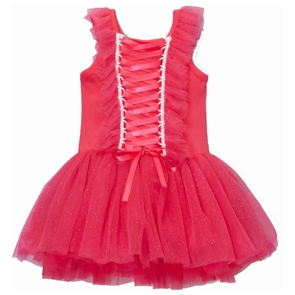 Wenchoice Girl'S Red & Royal Blue Key Hole Leotard L(5T-6T)