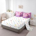 thumbnail image 3 of Cute Unicorn 7 Pcs Comforter Set King Cartoon Horse Bedding Kawaii Love Heart Pattern Dreamy Animal Sheet Set Bed in A Bag Fantasy Wildlife Geometric Room Decor Bed Set, 3 of 5