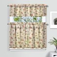 thumbnail image 2 of Fall Kitchen Curtains 36 Inch Short - 3 Panel Set, Autumn Harvest Print, Rod Pocket Window Treatment for Thanksgiving, Farmhouse, Cafe, Living Room - Machine Washable, 2 of 6