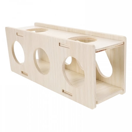 BESTSKY Pet Rabbit Tunnel Hamster Wooden Toy Hideout Play Bunny Hideout