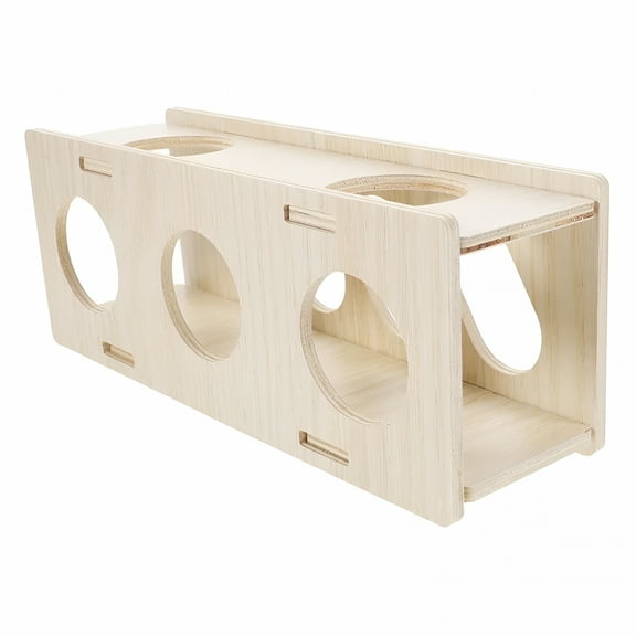 BESTSKY Pet Rabbit Tunnel Hamster Wooden Toy Hideout Play Bunny Hideout