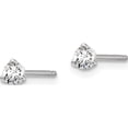 thumbnail image 2 of 14K White Gold 14Kw True Origin Lab Grown Diamond 1/5Ctw Vs/Si, D E F, 3 Prong Earrings Made In United States em1017-020-wld, 2 of 5