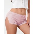 thumbnail image 3 of AIGUR Women Pajama Shorts Soft Comfy Side Split Ruched Elastic Lounge Pants Stretch Sleep Pj Bottoms Sleepwear, 3 of 6
