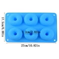 thumbnail image 3 of Fiudx Molde para Donas, Silicona de Grado Alimenticio de 6 Cavidades, Antiadherente, Fácil de Desmoldar, Resistente Al Calor para Hornear Donas, Muffins y Bagels. Herramienta Multiusos para Hornear,, 3 of 3