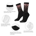 thumbnail image 3 of Susaid Rose Gold Glitter1 Print Men's Moisture Wicking Cushioned Crew Work Boot Socks Suitable for Size 36-45, 3 of 6