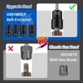 thumbnail image 3 of Greywolf 5 pcs Wheel Nut Removal Tool Set, 1/2 Inch Impact Torque Socket Set and Bolt Extractor Set, Wheel Lock Removal Kit, Torque Socket, 3 of 8